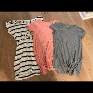 3 maternity shirts.